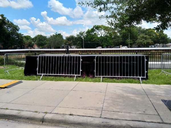 6-18-19 8x20x48 camera riser outdoors bicycle rack barricades